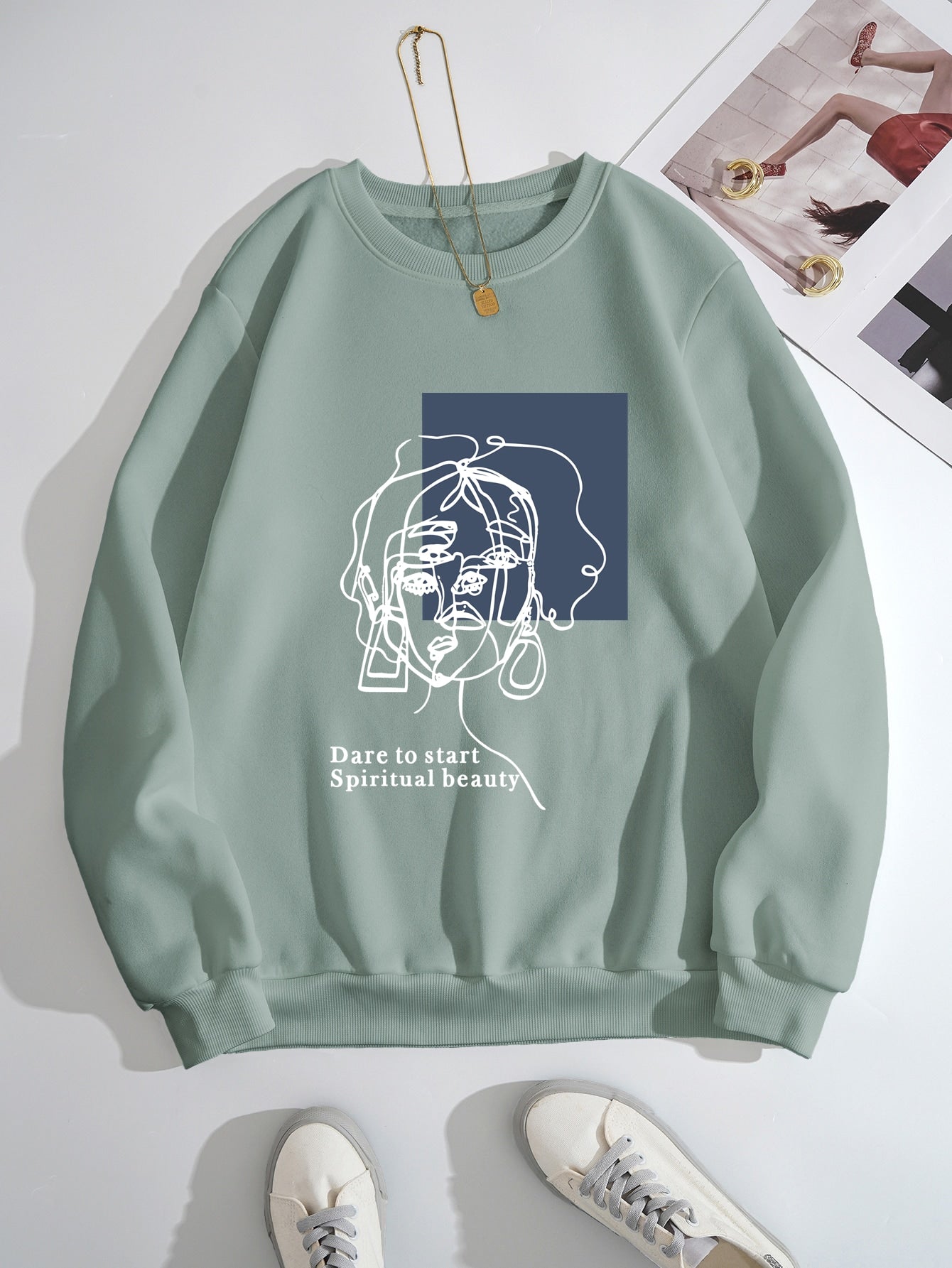 Fashion print sweatshirt