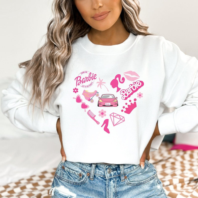 Come On Let's Go Party Heart Print Sweatshirt
