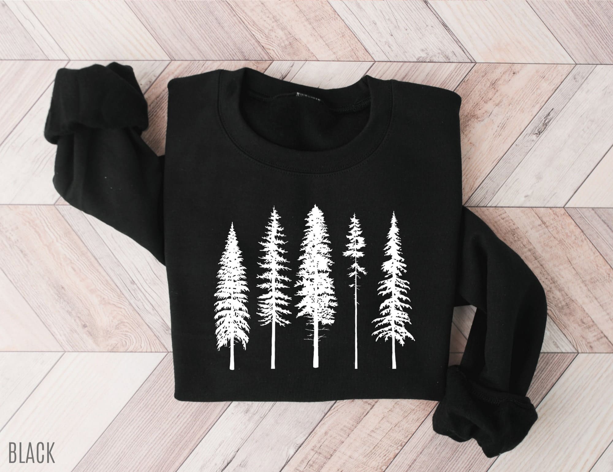 Pine Tree Print Sweatshirt