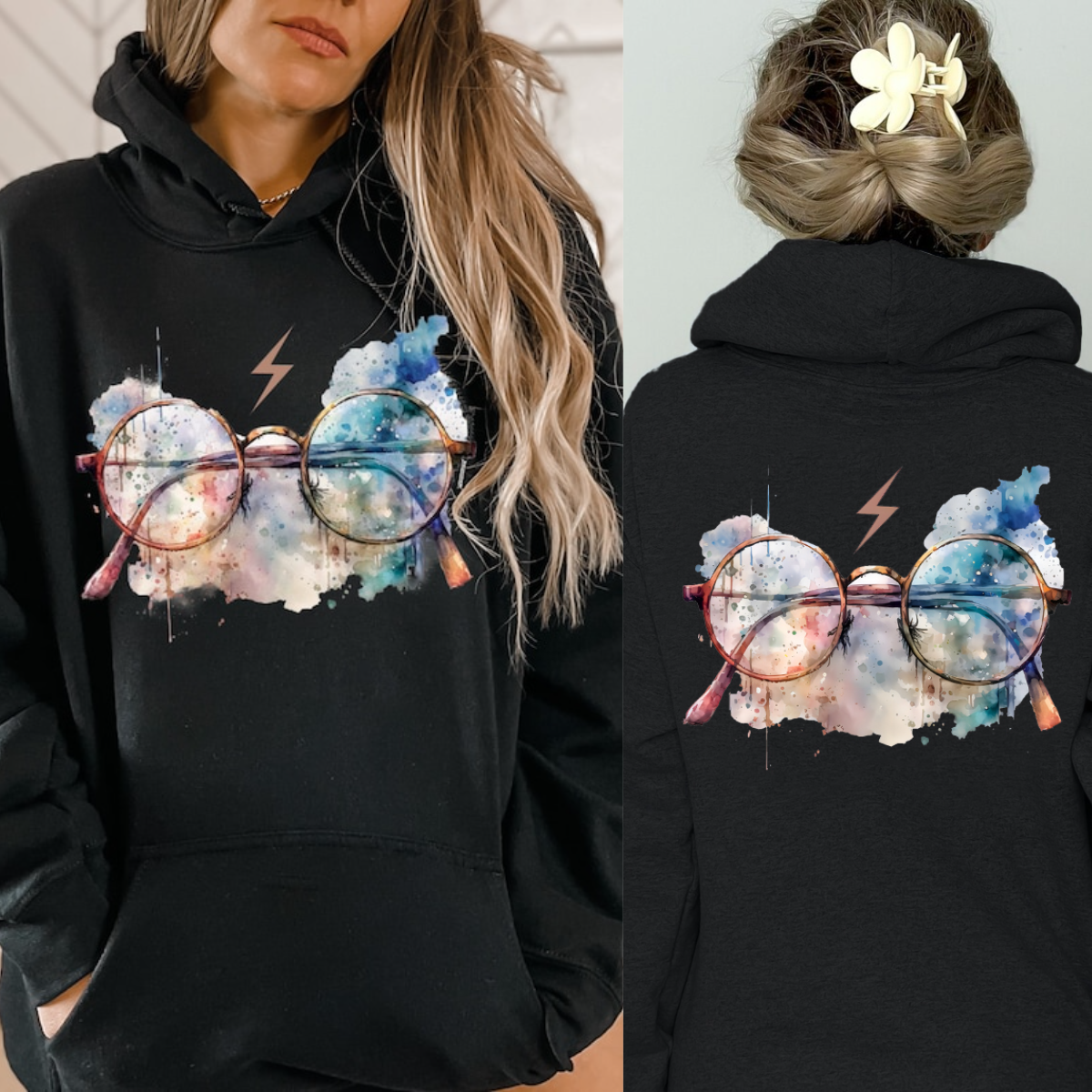 Double Side Wizard HP Glasses Magic Hoodie