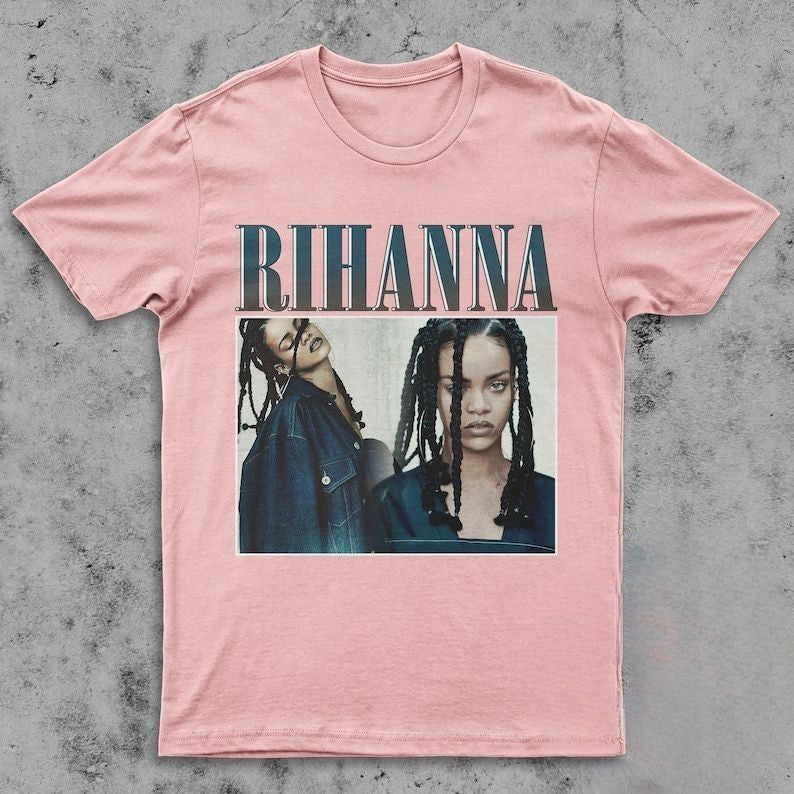RIHANNA Letter Print Casual T-shirt