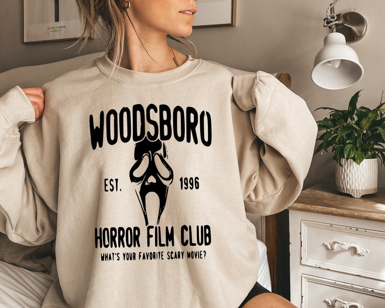 Woodsboro Horror Club Scream-Ghost Sweatshirt