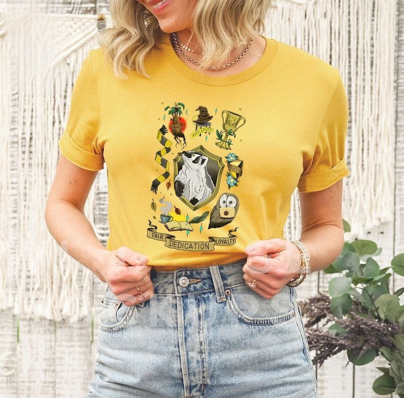 Hogwarts House Casual Print T-shirt