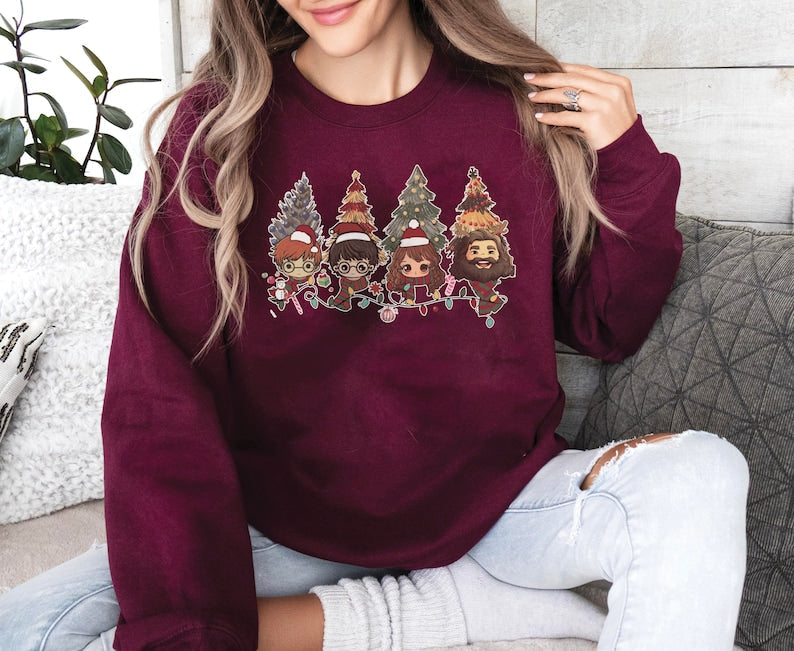 HP Wizard Houses Christmas Tree Sweatshirt