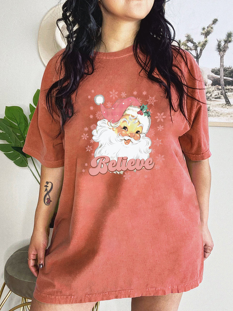Pink Retro Christmas T-shirt