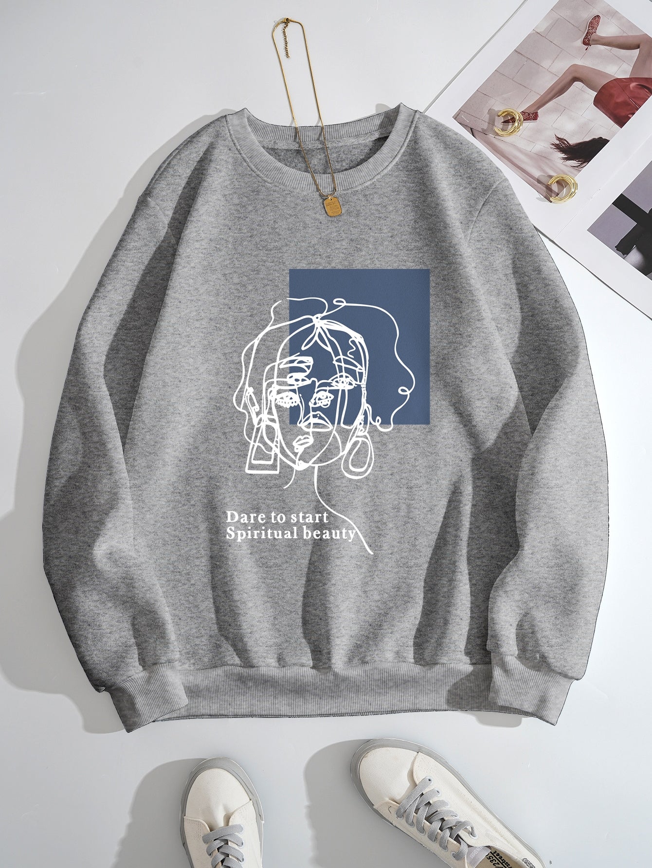 Fashion print sweatshirt