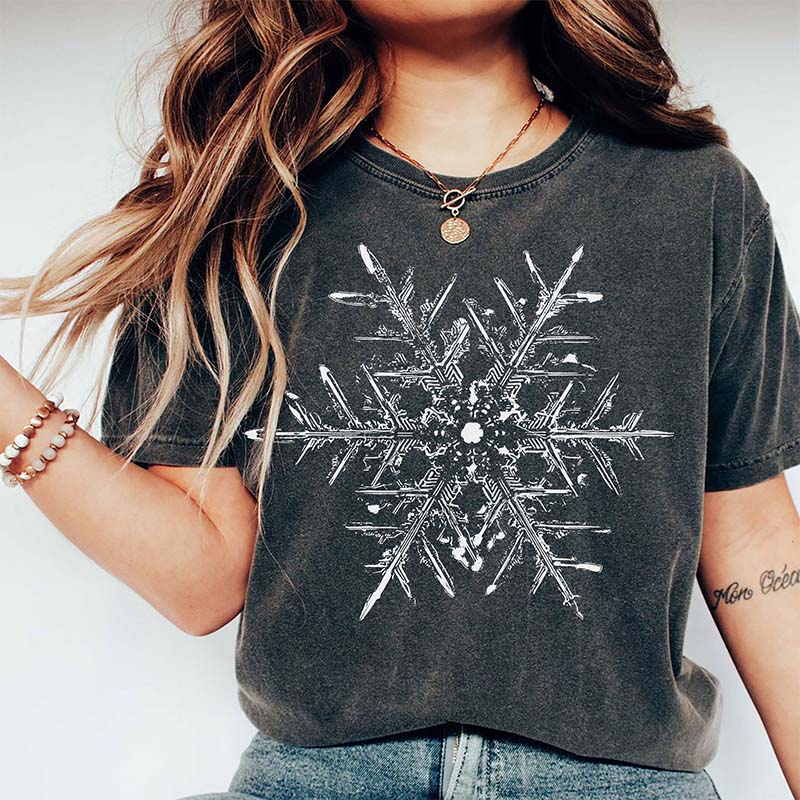 Snowflake Christmas Casual T-shirt