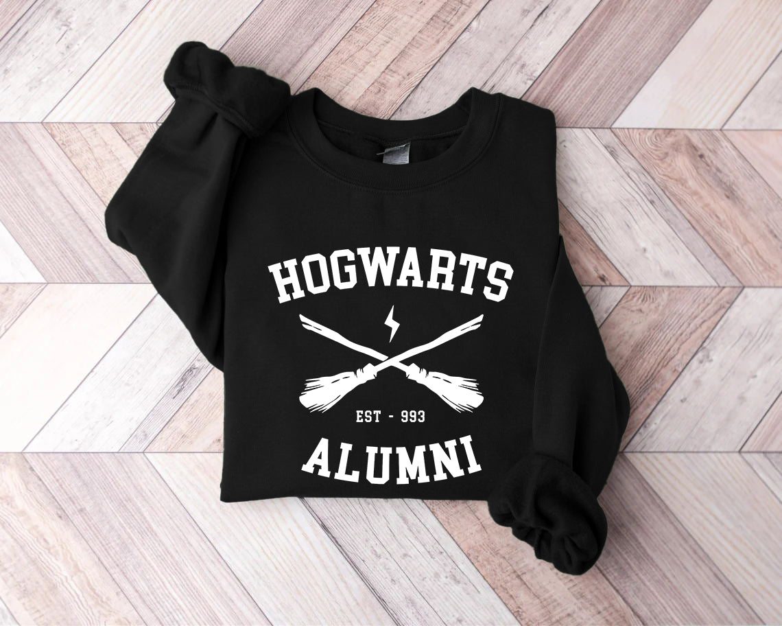 Hogwarts School Alumni Letter Print Sweatshirt