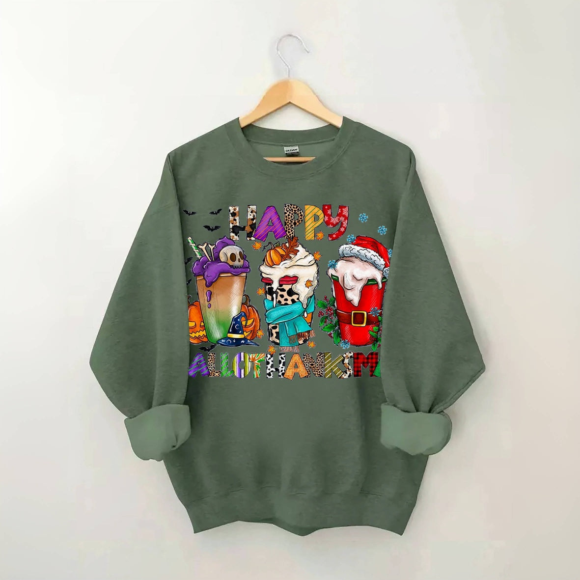 Happy Hallothanksmas Casual Sweatshirt