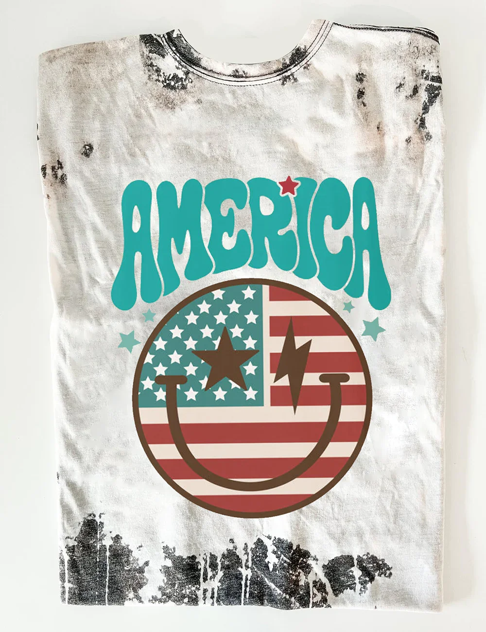 Independence Day Smile Print T-shirt