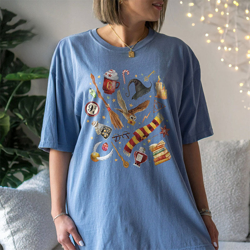 HP Inspired Wizard School Christmas T-shirt