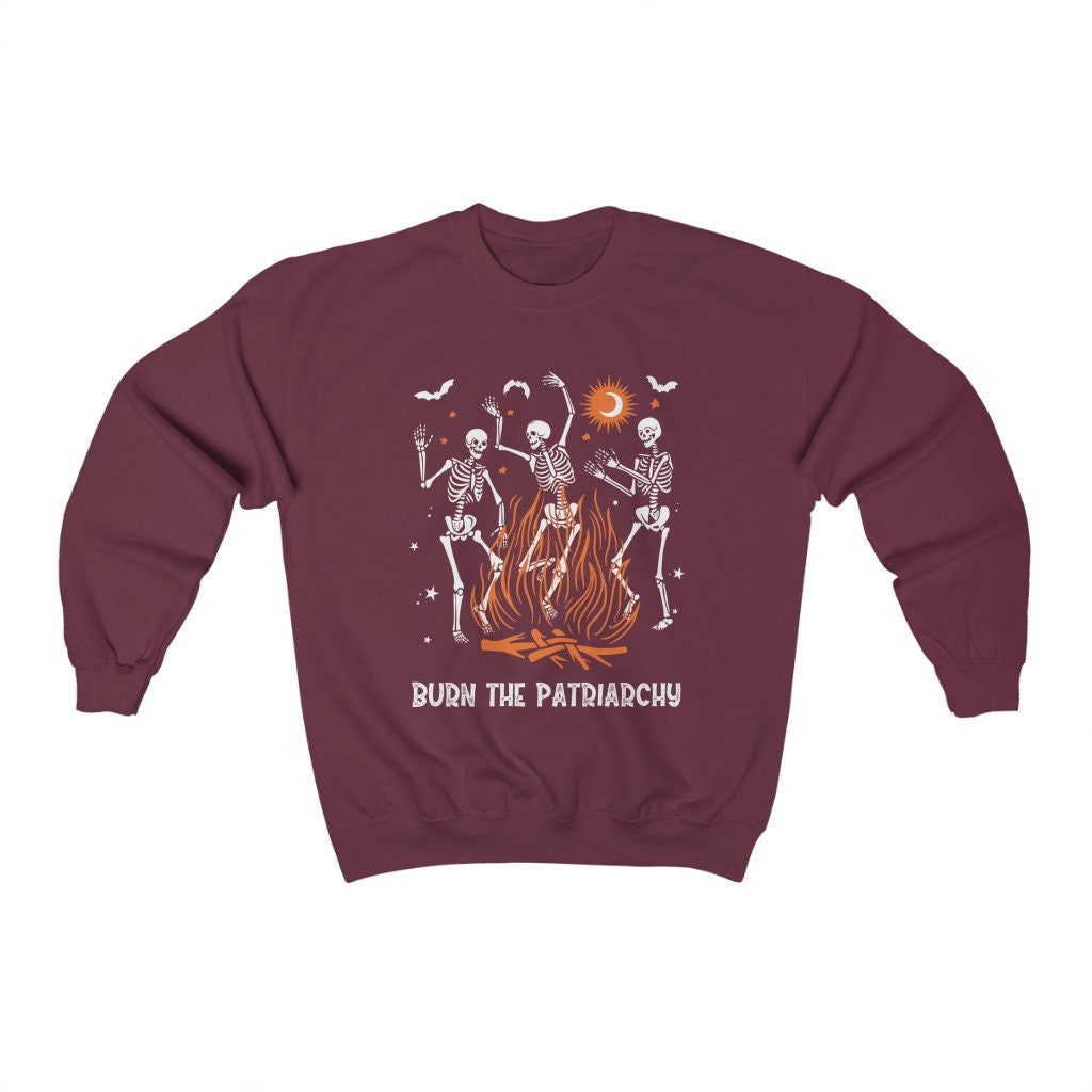 Skeleton Bonfire Dancing Halloween Sweatshirt
