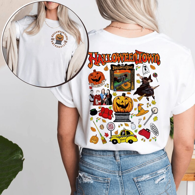 Retro Halloween Town Pumpkin T-shirt