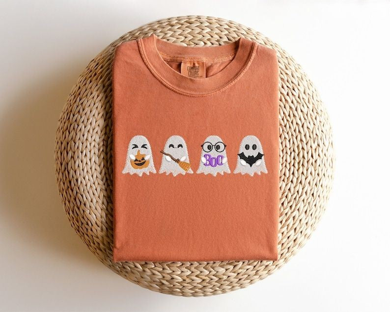 Boo Bat Broom Pumpkin Ghost T-shirt
