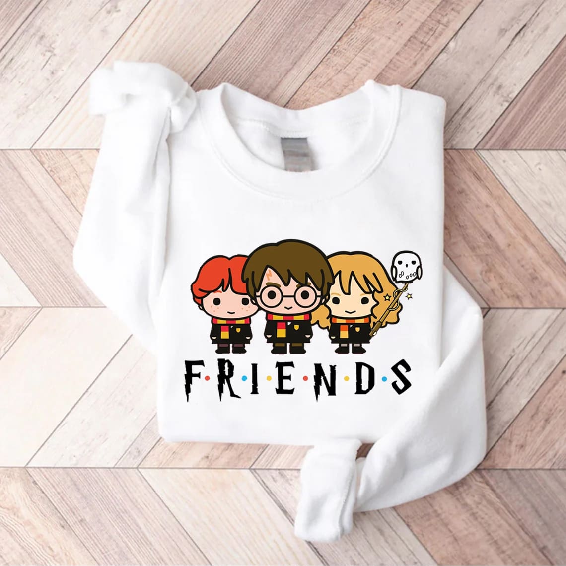Cute Wizards Magic Print Sweatshirt