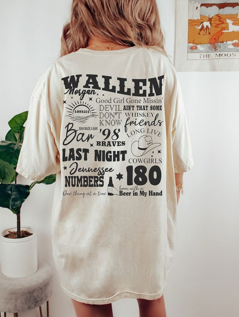 Trendy Western Cowboy Wallen T-shirt