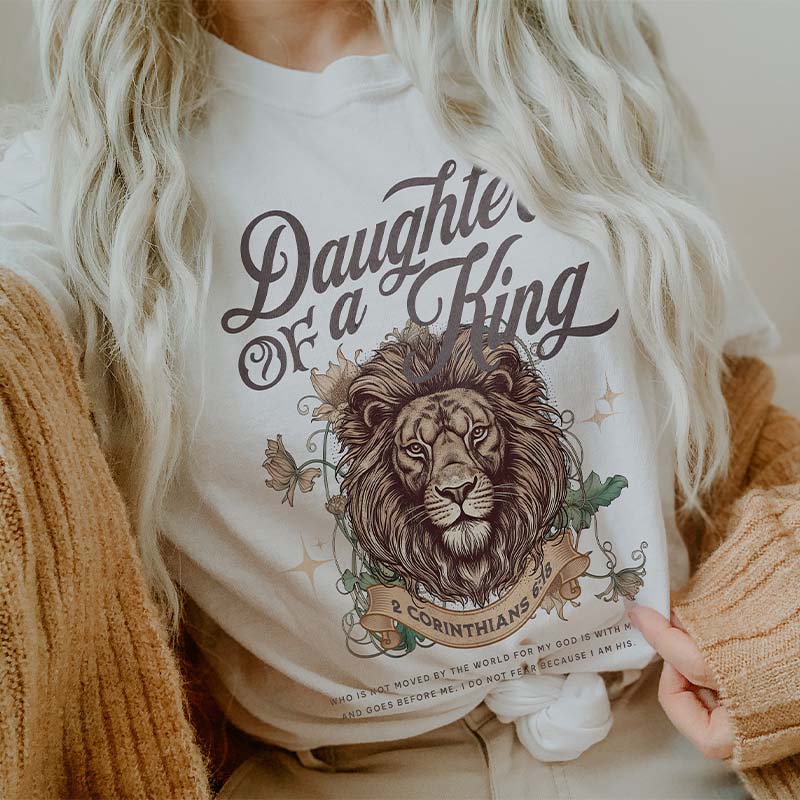 Boho Faith Bible Verse Lion T-shirt